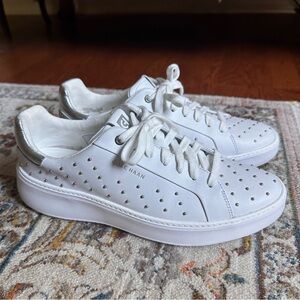 Cole Haan White Studded Topspin Sneakers